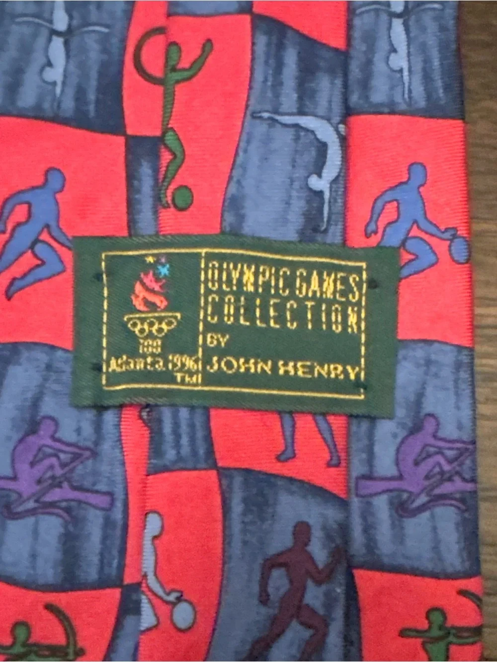 Vintage 1996 Atlanta Olympics John Henry Sports Necktie Olympic Games Collection
